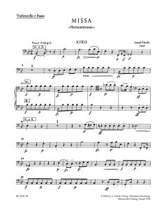 Mass in B-flat major (Harmonie-Messe) (HobXXII:14) (Cello/Bass)
