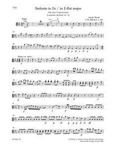 Symphony No.103 in E-flat major (The Drumroll) (Hob.I:103) (Viola)