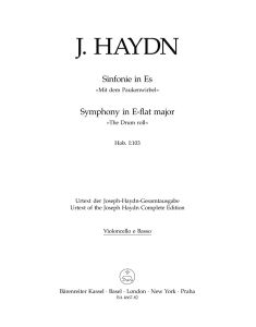 Symphony No.103 in E-flat major (The Drumroll) (Hob.I:103) (Cello/Bass)