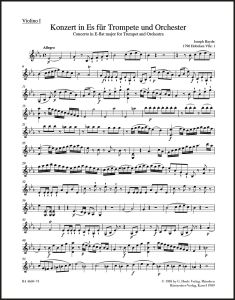 Concerto for Trumpet in E-flat major (Hob.VIIe:1) (Violin I)