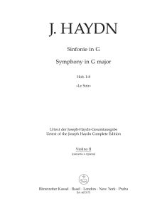 Symphony No.8 in G major (Hob.I:8) (Le Soir) (Violin II)