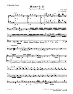 Symphony No.99 in E-flat major (HobI:99) (London No.7) (Cello/Bass)