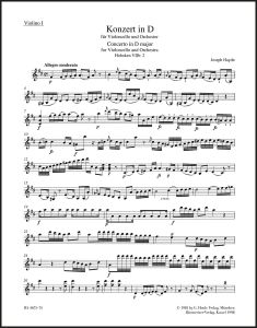 Concerto for Violoncello No.2 in D major (Hob.VIIb:2) (Violin I)