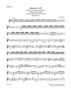 Concerto for Piano in D major (Hob.XVIII:11) (Violin II)