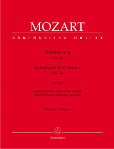 Symphony No.40 in G minor (K.550) (Full Score first version without clarinets)