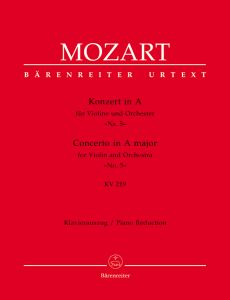 Concerto for Violin No.5 in A major (K.219) (Violin & Piano)