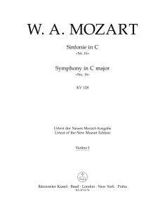 Symphony No.16 in C major (K.128) (Violin I)