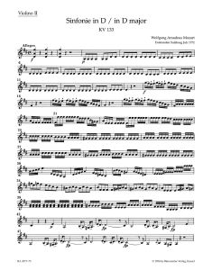 Symphony No.20 in D major (K.133) (Violin II)