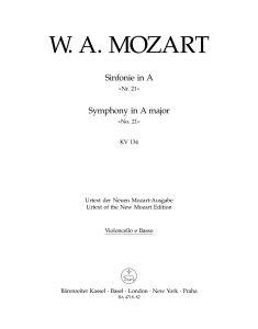 Symphony No.21 in A major (K.134) (Cello/Bass)