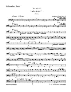Symphony in D major (K.141a) (Cello/Bass)