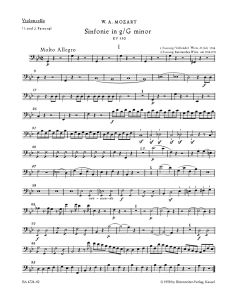 Symphony No.40 in G minor (K.550) (Cello)
