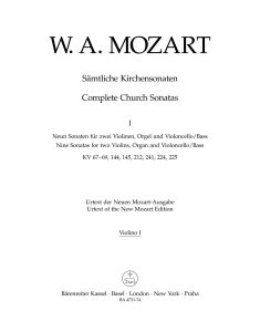Complete Church Sonatas: Volume 1 (Violin I)