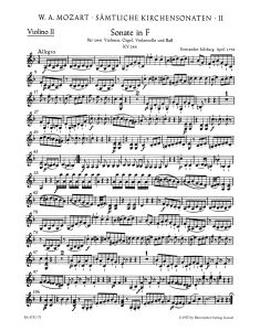 Complete Church Sonatas: Volume 2 (Violin II)