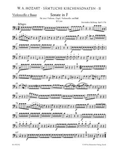 Complete Church Sonatas: Volume 2 (Cello/Bass)