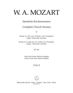Church Sonatas Volume 5 (K.263) (Violin II)