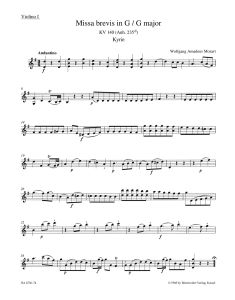 Missa brevis in G major (K.140) (Violin I)