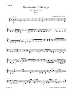 Missa brevis in G major (K.140) (Violin II)