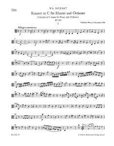 Concerto for Piano No.25 in C major (K.503) (Viola)