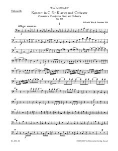 Concerto for Piano No.25 in C major (K.503) (Cello)