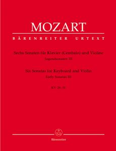 Six Sonatas for Violin & Piano (K.26-31): Early Sonatas III