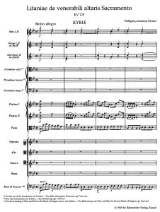 Litaniae de venerabili altaris sacramento in B-flat major (K.125) (Organ)