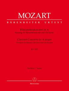 Concerto for Clarinet in A major (K.622) (Full Score reconstructed for Basset Clarinet)