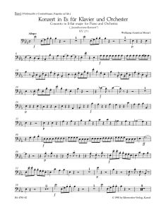 Concerto for Piano No.9 in E-flat major (K.271) (Jeunehomme) (Cello/Bass)