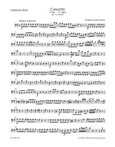 Concerto for Flute in G major (K.313) (Cello/Bass)