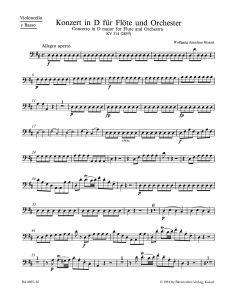 Concerto for Flute in D major (K.314) (Cello/Bass)