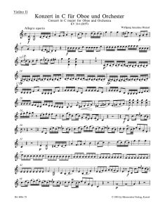 Concerto for Oboe in C major (K.314) (Violin II)