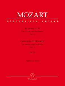Concerto for Violin No.2 in D major (K.211) (Full Score)
