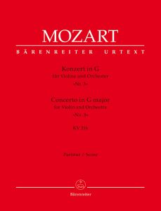 Concerto for Violin No.3 in G major (K.216) (Full Score)