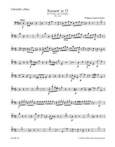 Concerto for Violin No.4 in D major (K.218) (Cello/Bass)