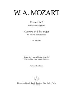 Concerto for Bassoon in B-flat major (K.191) (Cello/Bass)