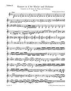 Concerto for Piano No.20 in D minor (K.466) (Violin II)