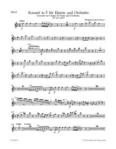 Concerto for Piano No.11 in F major (K.413) (Wind Set)