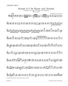 Concerto for Piano No.11 in F major (K.413) (Cello/Bass)