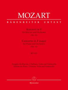 Concerto for Piano No.11 in F major (K.413) (Chamber Edition, Score & Parts)