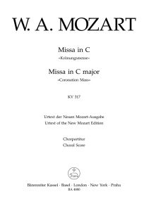 Mass in C major (K.317) (Coronation Mass) (Choral Score)