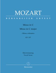 Missa in C major (K.337) (Missa solemnis) (Vocal Score)