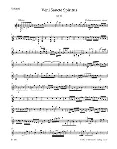 Veni Sancte Spiritus (K.47) (Violin I)