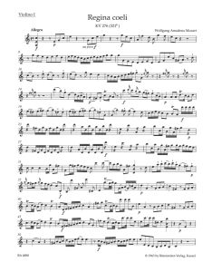 Regina coeli in C major (K.276) (Violin I)