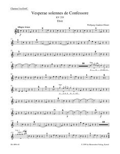 Vesperae solennes de Confessore (K.339) (Solemn Vespers) (Wind Set)