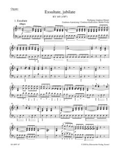 Exsultate, jubilate (K.165) (Organ)