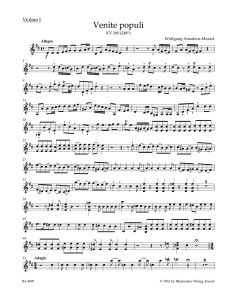 Venite populi in D major (K.260) (Violin I)