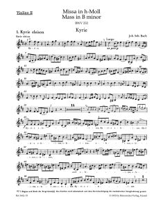Mass in B minor (BWV 232) (Violin II)