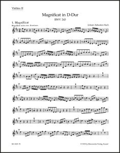 Magnificat in D major (BWV 243) (Violin II)