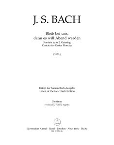 Cantata No.6: Bleib bei uns, denn es will Abend (BWV 6) (Cello Solo)