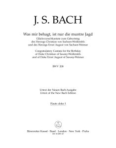 Cantata No.208 Was mir behagt, ist nur die muntre Jagd (BWV 208) (Wind Set)