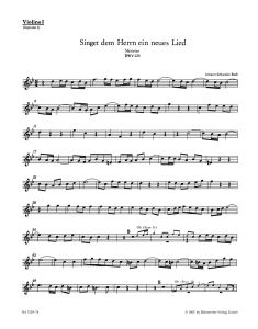 Motet No.1 Singet dem Herrn ein neues Lied (BWV 225) (Violin I)